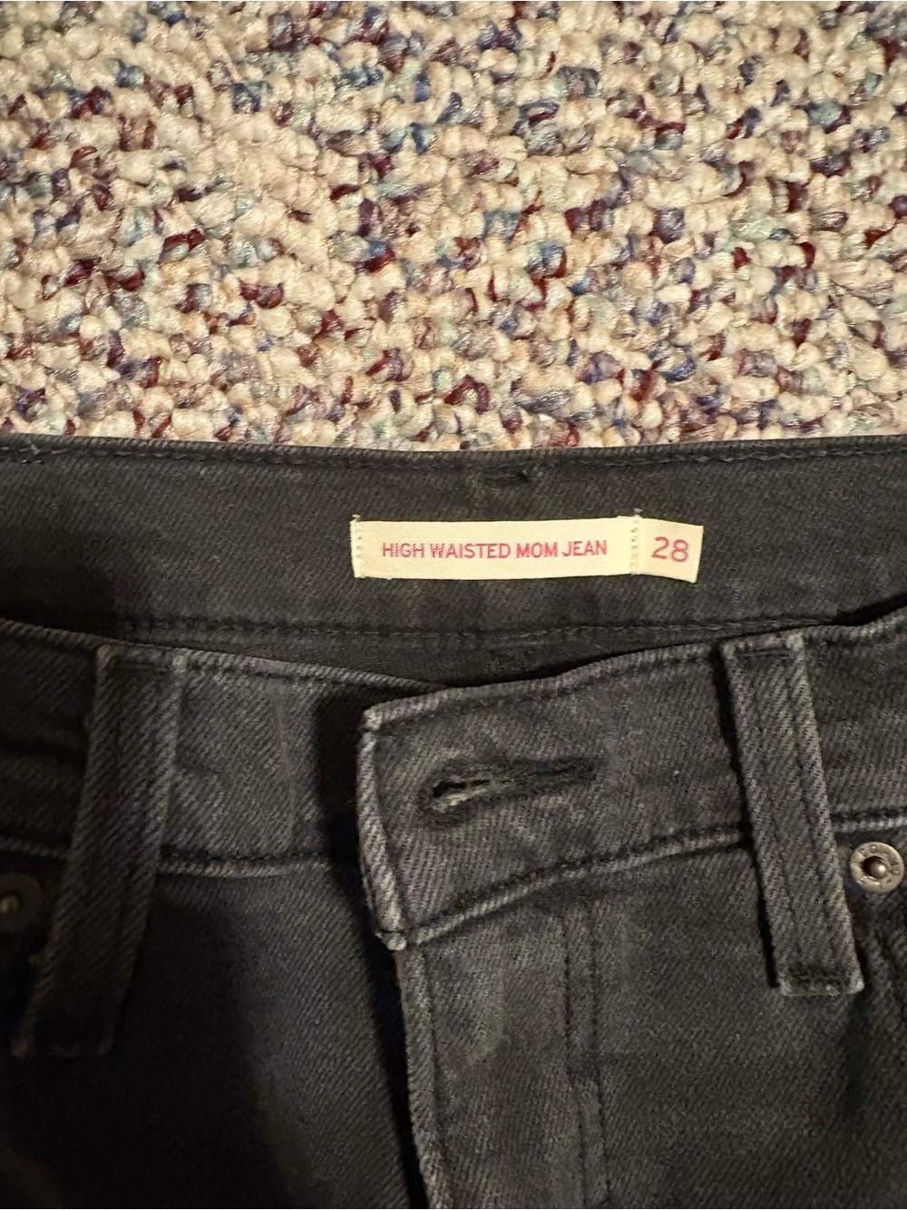 Levi's High Waisted Mom Jean - Black